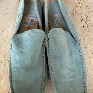 Barneys New York Blue Suede Loafers‎